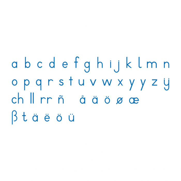 Bảng chữ cái nhỏ có thể di chuyển: Bản in quốc tế - Màu Xanh dương